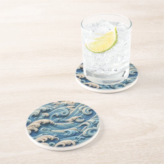 Ocean Waves Sandstone Coaster コースター (側面)