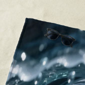 Ocean Waves & Sea Foam Beach Towel ビーチタオル (インサイチュ)