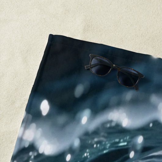 Ocean Waves & Sea Foam Beach Towel ビーチタオル (インサイチュ)