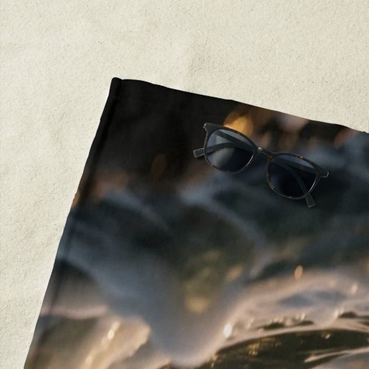 Ocean Waves & Sea Foam Beach Towel ビーチタオル (インサイチュ)