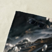 Ocean Waves & Sea Foam Beach Towel ビーチタオル (インサイチュ)