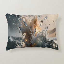 Ocean Waves & Sea Foam Throw Pillow Cover アクセントクッション