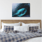 Ocean waves stretched canvas print キャンバスプリント (インサイチュ (寝室))