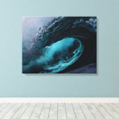 Ocean waves stretched canvas print キャンバスプリント (インサイチュ (ウッドフロア))