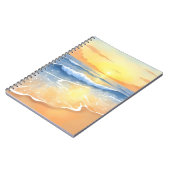 Ocean Waves Sunset | Beach Watercolor ノートブック (左側)