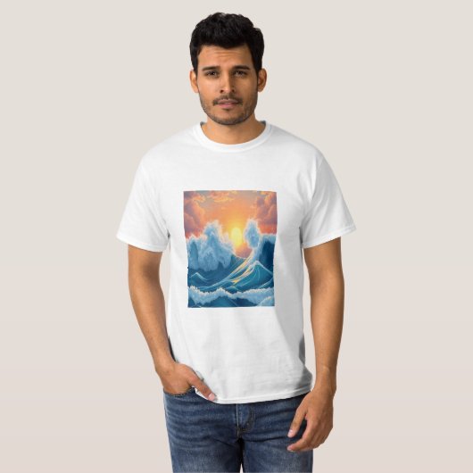 Ocean Waves T-Shirt Tシャツ (正面フル)