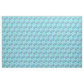 Ocean Waves - Turquoise Geometric Hexagon Pattern ファブリック (ファットクウォーター)