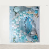 Ocean Whale Balloon Arch Backdrop タペストリー (正面)