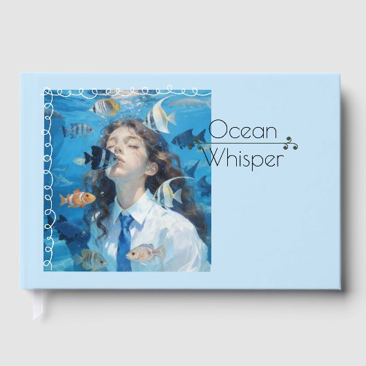 Ocean Whisper Underwater Girl Journal Guest Book ゲストブック (正面)