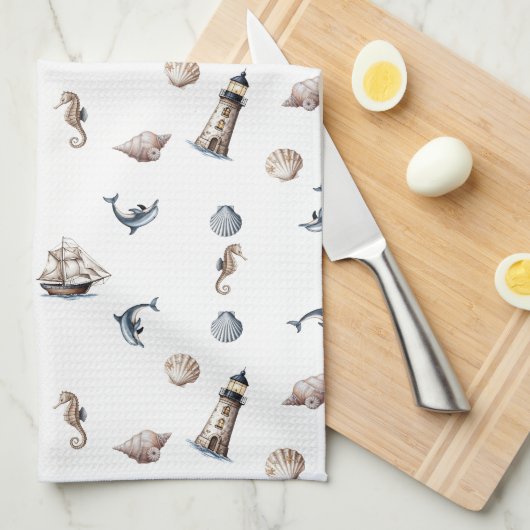 Ocean Whispers! キッチンタオル (四つ折り)