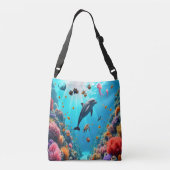 Ocean Wonders Coral Reef Tote Bag クロスボディバッグ (裏面)