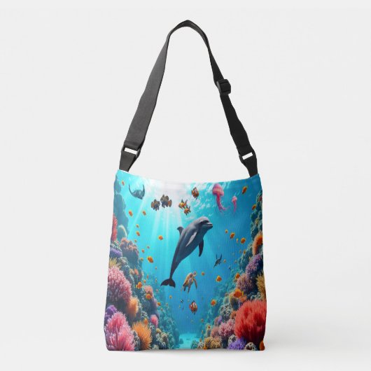 Ocean Wonders Coral Reef Tote Bag クロスボディバッグ (正面)