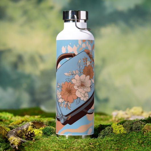Oceana Floral Ai art  ウォーターボトル (アウトドア (回転後))