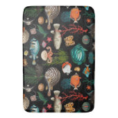 Oceania Colorful Fishes on Black Background バスマット (正面縦)