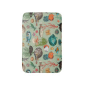 Oceania Colorful Fishes on Sage Green Background バスマット (正面縦)