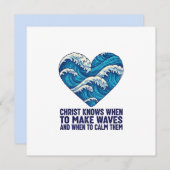 Oceanic blue Christ and the waves design シーズンカード (正面/裏面)