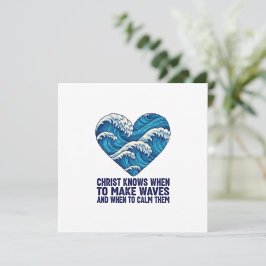 Oceanic blue Christ and the waves design シーズンカード (スタンド正面)