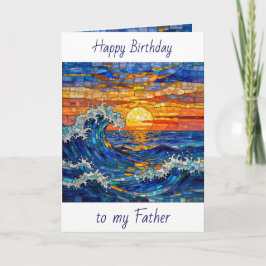 Oceanic Coastal Ocean Waves Father's Birthday カード