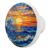 Oceanic Coastal Ocean Waves Sunset   セラミックノブ (右)