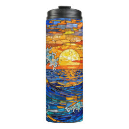 Oceanic Coastal Ocean Waves Sunset   タンブラー