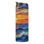 Oceanic Coastal Ocean Waves Sunset   タンブラー (回転右)