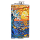 Oceanic Coastal Ocean Waves Sunset   フラスク (右)