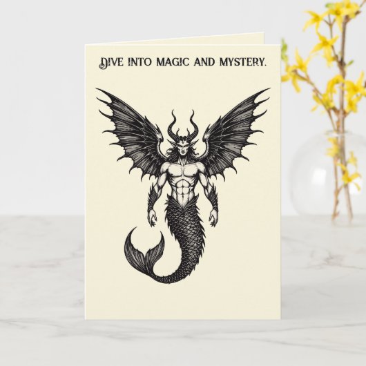 Oceanic Crocell Demon Illustration カード (黄色い花)