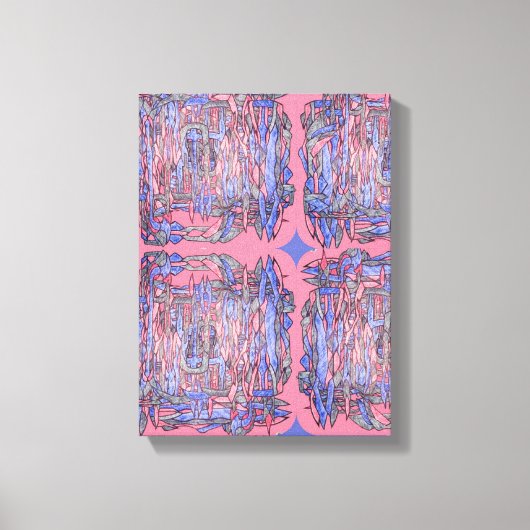 Oceanic Geometry Abstract Wall Art キャンバスプリント (正面)