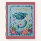 Oceanic Magic Embroidered Mermaid Journal ノートブック (正面)