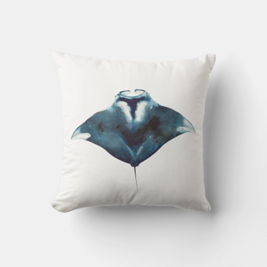 Oceanic Manta Ray Pillow クッション (正面)