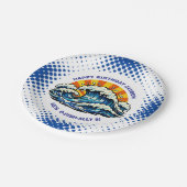 Oceanic Maritime Ocean Themed for Boy's Birthday  ペーパープレート (アングル)