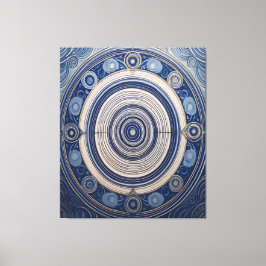 Oceanic Ripples & Sacred Geometry Mandala Canvas キャンバスプリント