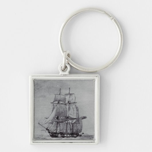 Oceanic Trek Graphic Ships Fine Art キーホルダー (正面)