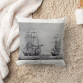 Oceanic Trek Graphic Ships Fine Art クッション (ブランケット)