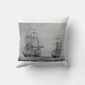 Oceanic Trek Graphic Ships Fine Art クッション (裏面)