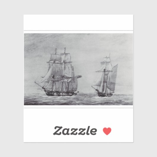 Oceanic Trek Graphic Ships Fine Art シール (シート)