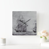 Oceanic Trek Graphic Ships Fine Art スクエア壁時計 (ホーム)