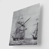 Oceanic Trek Graphic Ships Fine Art スクエア壁時計 (傾斜)