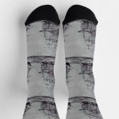 Oceanic Trek Graphic Ships Fine Art ソックス (上部)