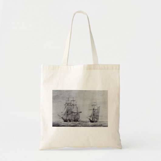 Oceanic Trek Graphic Ships Fine Art トートバッグ (正面)