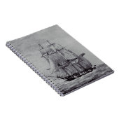 Oceanic Trek Graphic Ships Fine Art ノートブック (右側)