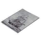 Oceanic Trek Graphic Ships Fine Art ノートブック (左側)