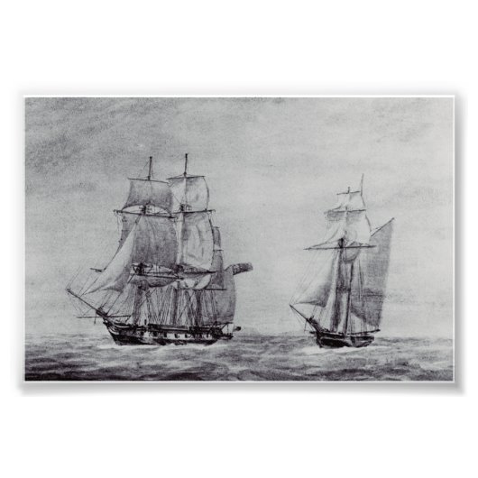 Oceanic Trek Graphic Ships Fine Art フォトプリント (正面)