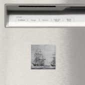 Oceanic Trek Graphic Ships Fine Art マグネット (インサイチュ (食洗機))