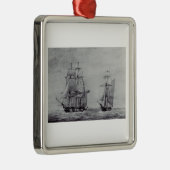 Oceanic Trek Graphic Ships Fine Art メタルオーナメント (右)
