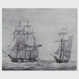 Oceanic Trek Graphic Ships Fine Art ラッピングペーパー