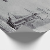 Oceanic Trek Graphic Ships Fine Art ラッピングペーパー (角)