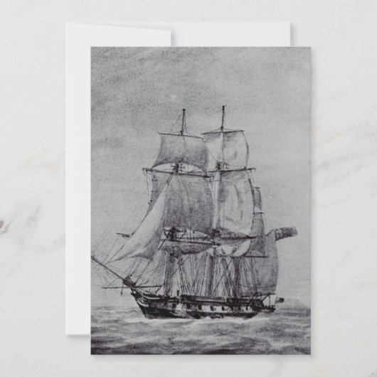 Oceanic Trek Graphic Ships Fine Art 招待状 (正面)