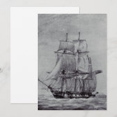 Oceanic Trek Graphic Ships Fine Art 招待状 (正面/裏面)