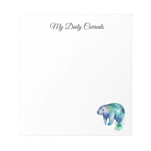 Oceanic Whisper Manatee, custom ノートパッド (正面)